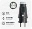 Кабельная вилка PCE 16A 220V 2P+E IP54 корпус черный, маркер серый 0511-sdg 1