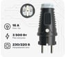 Кабельная вилка PCE 16A 220V 2P+E IP54 корпус черный, маркер серый 0511-sdg