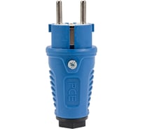 Кабельная вилка PCE 16A 220V 2P+E IP54 корпус синий, маркер черный 0511-bs