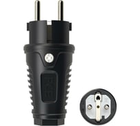 Кабельная вилка PCE 16А 220V 2P+E IP54 корпус черный, маркер черный 0521-ss