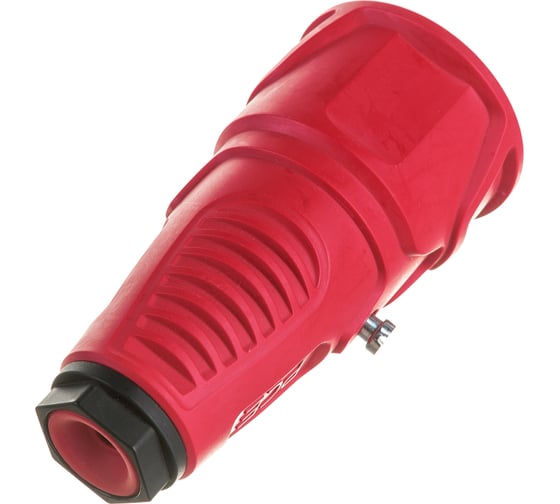 Розетка кабельная PCE 16A 220V 2P+E IP20 корпус красный, маркер черный 2510-rs