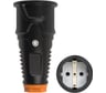 Кабельная розетка PCE 16A 220V 2P+E IP20 корпус черный, маркер оранжевый 2510-so