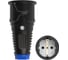 Кабельная розетка PCE 16A 220V 2P+E IP20 корпус черный, маркер синий 2510-sb 1