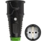Кабельная розетка PCE 16A 220V 2P+E IP20 корпус черный, маркер зеленый 2510-shu