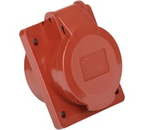 Скрытая розетка IEK 414, 3Р+РЕ, 16А, 380В, IP44, ИЭК PSR42-016-4