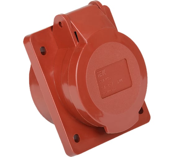 Скрытая розетка IEK 414, 3Р+РЕ, 16А, 380В, IP44, ИЭК PSR42-016-4 1