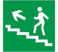 Самоклеящаяся этикетка IEK Направление к эвакуационному выходу по лестнице, 50x50 мм YPC30-50NEV-LNALVV