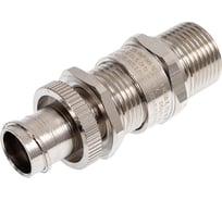 Кабельный ввод ООО "БЛОК" BLOCK 20s KMP (никелированная латунь) под небронированный кабель 6,1 - 11,7 мм в металлорукаве Ду15 мм, М20x1,5 6g, 1Ex e IIC Gb X / 1Ex db IIC Gb X / 2Ex nR IIC Gc X / Ex ta IIIC Da X, IP66/67/68 20s KMP 045 Ni