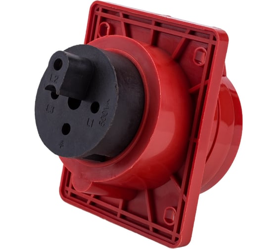 Скрытая розетка IEK 424 3Р+РЕ, 32А, 380В, IP44, ИЭК PSR42-032-4
