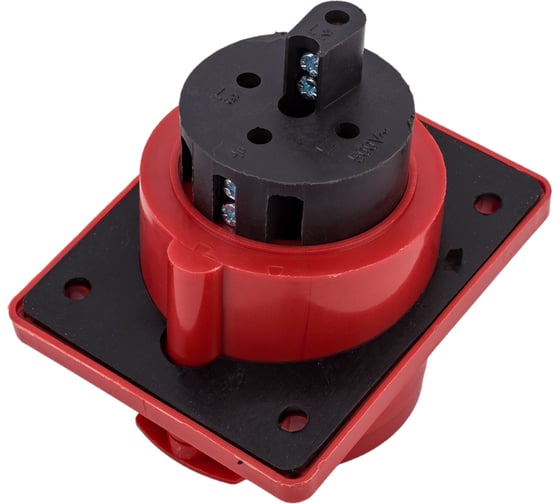 Скрытая розетка IEK 424 3Р+РЕ, 32А, 380В, IP44, ИЭК PSR42-032-4
