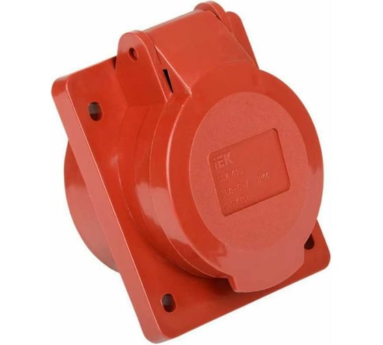 Скрытая розетка IEK 415 3Р+РЕ+N, 16А, 380В, IP44, ИЭК PSR42-016-5