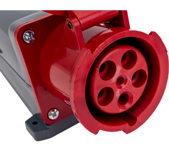 Розетка IEK 135, наружная установка, 63А, 3P+E+N, 380В, IP54, ИЭК PSR12-063-5
