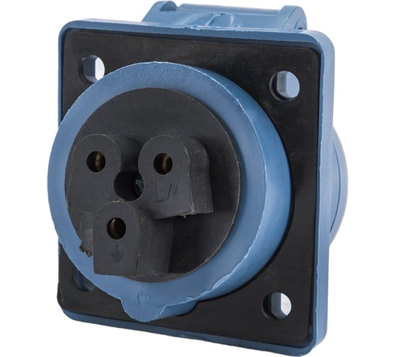 Кабельная розетка IEK, скрытая, 16А, 2Р+E, IР44, 250В, 413, ИЭК PSR41-016-3