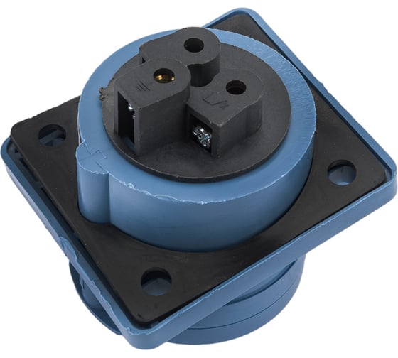 Кабельная розетка IEK, скрытая, 16А, 2Р+E, IР44, 250В, 413, ИЭК PSR41-016-3