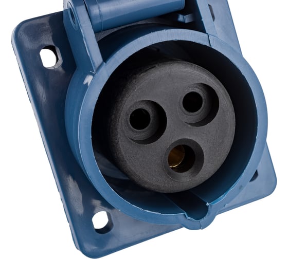 Кабельная розетка IEK, скрытая, 16А, 2Р+E, IР44, 250В, 413, ИЭК PSR41-016-3