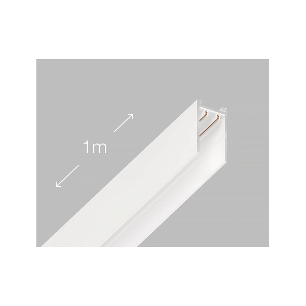 Шинопровод 2x-контактный Luminotti белый, 220V, вид 2.Трековая система ...