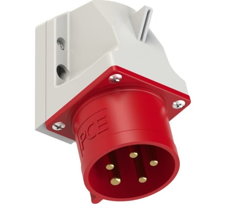 Настенная вилка PCE 32А 400V 3P+N+E IP44 525-6