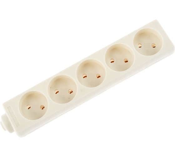 Колодка Uniel K-CP5-10 WHITE для удлинителя 5 гнезд, без заземления, 10А, 2200Вт UL-00003325