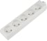Колодка Uniel K-CP5-10 WHITE для удлинителя 5 гнезд, без заземления, 10А, 2200Вт UL-00003325 1