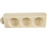 Колодка для удлинителя Uniel K-CP3-10, WHITE, 3 гнезда, без заземления, 10A, 2200Вт. UL-00003324 1