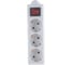 Колодка для удлинителя Uniel K-GCP3-10B, WHITE,3 гнезда, с заземлением, 10A, 2200Вт. UL-00003328 1