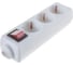 Колодка для удлинителя Uniel K-GCP3-10B, WHITE,3 гнезда, с заземлением, 10A, 2200Вт. UL-00003328 2