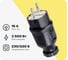Вилка прямая каучуковая энаргит 2P+E (CEE 7/4,16А, 220V, IP44) CT21 1