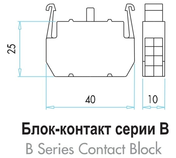 Блок-контакт Emas подсветки B6 с красным светодиодом, серия B, 12-30В AC/DC B6