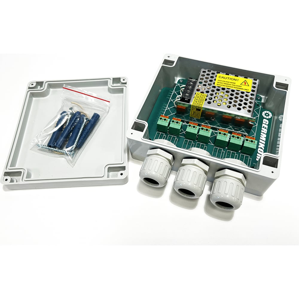 Блок питания GERMIKOM 12В 3.05А уличный герметичный под гофру 16мм ...