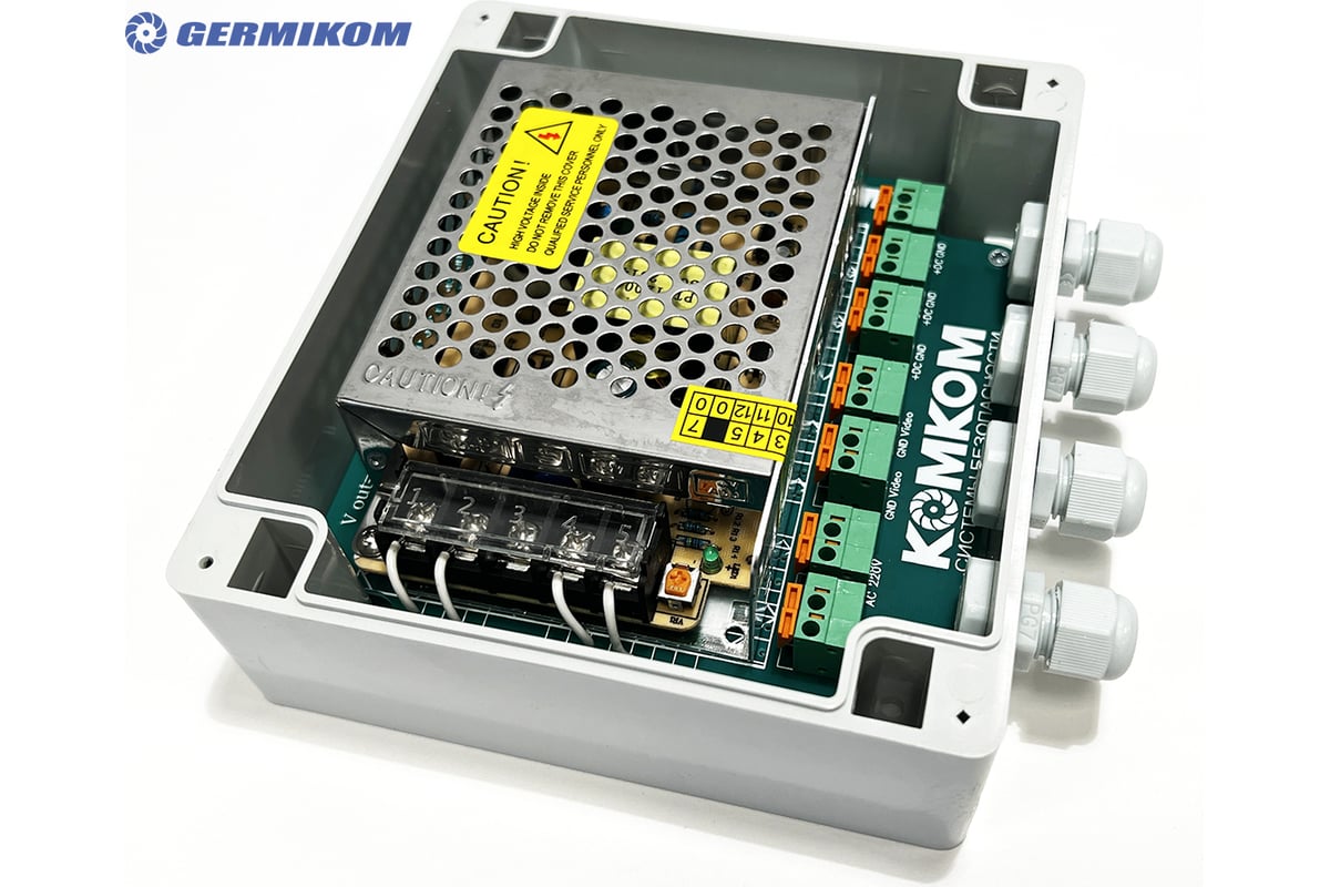 Блок питания GERMIKOM 12В 5А уличный герметичный IP66 Germikom M-5000 ...