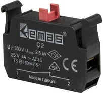 Блок-контакт Emas Стоп, 1НЗ, серия C, 250В AC, 4А C2 16294349