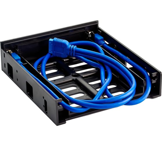 Салазки ExeGate переходник пластиковые для установки HDD 2.5 3.5 в отсек 5.25 с 2*USB3.0 HD-2U3 " 280445