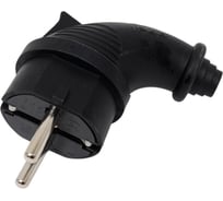 Вилка каучуковая ARTSUN угловая с заземлением P1UE-B-IP 44