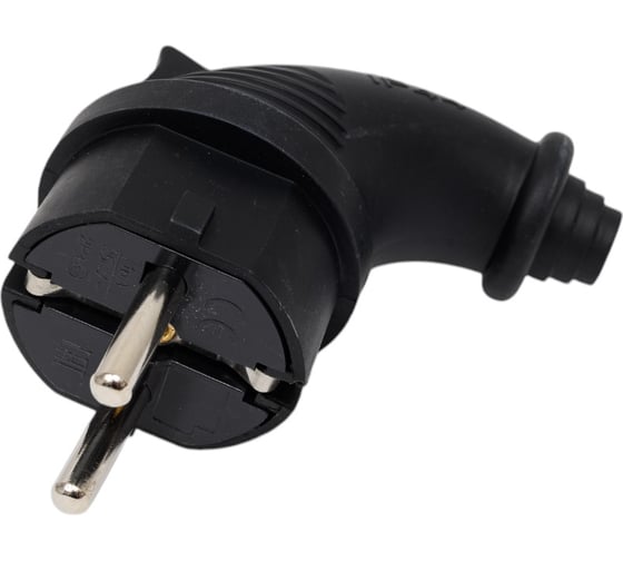 Вилка каучуковая ARTSUN угловая с заземлением P1UE-B-IP 44
