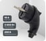 Вилка каучуковая ARTSUN угловая с заземлением P1UE-B-IP 44 1