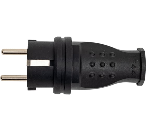 Вилка каучуковая ARTSUN прямая с заземлением P1E-B-IP 44