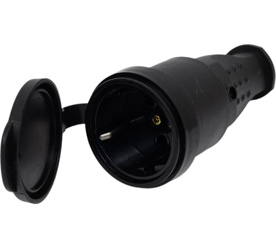 Разъем каучуковый с крышкой с заземлением ARTSUN С3Е-B-IP44