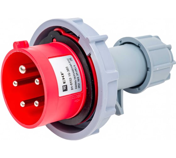 Переносная вилка EKF 0152 3Р+РЕ+N 16А 380В IP67 PROxima ps-0152-16-380