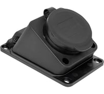 Настенная наклонная розетка EKF с крышкой, каучуковая, 230В, 2P+PE, 16A, IP44, RPS-019-16-230-44