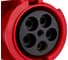 Розетка стационарная внутренняя EKF 3452 3Р+РЕ+N 125А 380В IP67 ps-3452-125-380 5