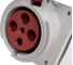 Розетка стационарная внутренняя угловая EKF 4342 3Р+РЕ 63А 380В IP67 ps-4342-63-380 5