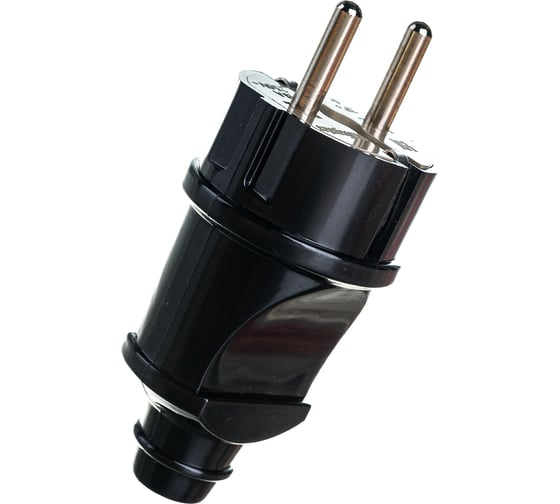 Вилка Navigator NCA-PL02-16A-E-BL, прямая, с заземлением, черная 61360 1
