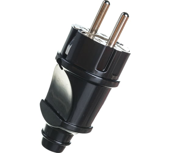 Вилка Navigator NCA-PL02-16A-E-BL, прямая, с заземлением, черная 61360