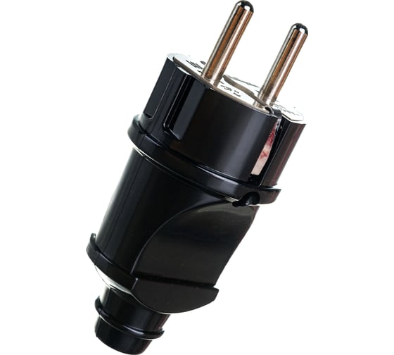 Вилка Navigator NCA-PL02-16A-E-BL, прямая, с заземлением, черная 61360