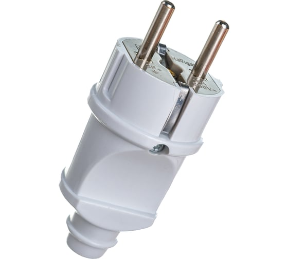 Вилка Navigator NCA-PL02-16A-E-WH, прямая, с заземлением, белая 61359