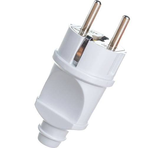 Вилка Navigator NCA-PL02-16A-E-WH, прямая, с заземлением, белая 61359