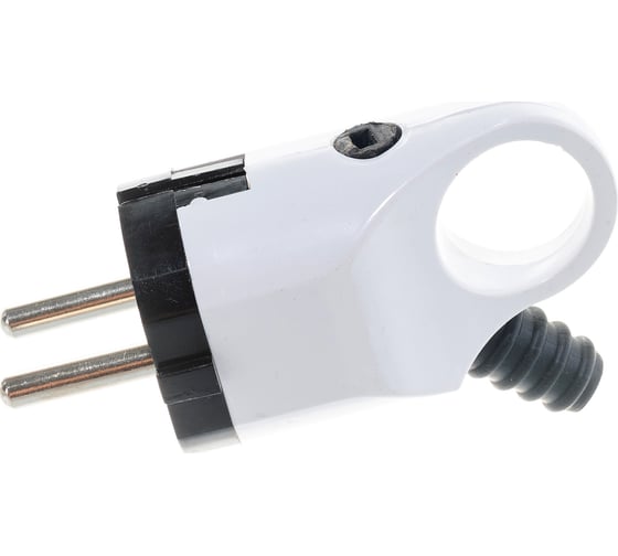 Вилка Navigator NCA-PL03-16A-E-WH, с заземлением, угловая, белая 61361