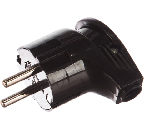 Вилка Navigator NCA-PL04-16A-E-BL, с заземлением, угловая, черная 61363