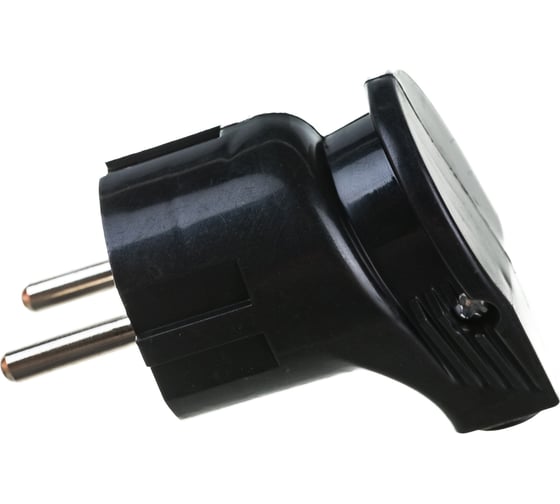 Вилка Navigator NCA-PL04-16A-E-BL, с заземлением, угловая, черная 61363