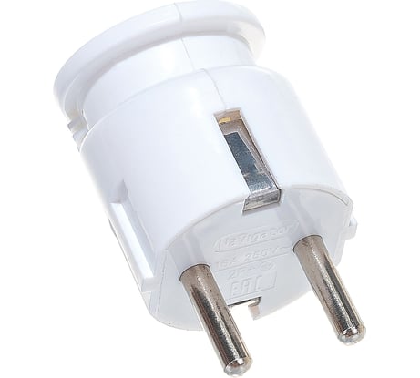 Вилка Navigator NCA-PL04-16A-E-WH, с заземлением, угловая, белая 61362